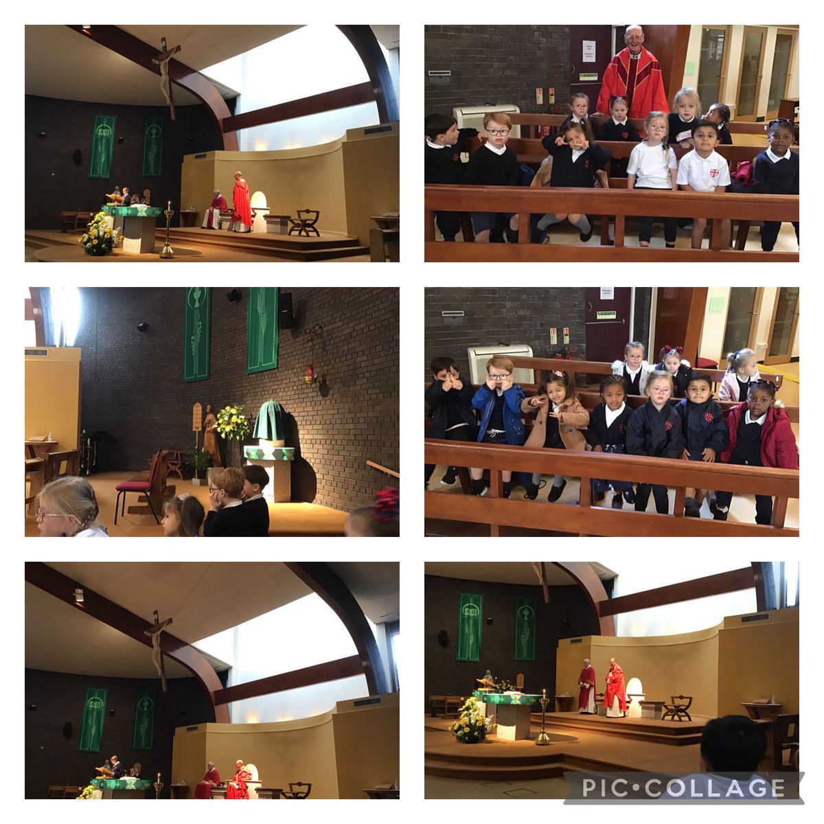olgheyfs's tweet photo. It was lovely to get the whole school together with the community at our parish church of Christ the King. #OLGHeyfs #OLGHre #church #priest #mass #communion #community @OLGHLiverpool #prayer https://t.co/x0aIgkgyW3