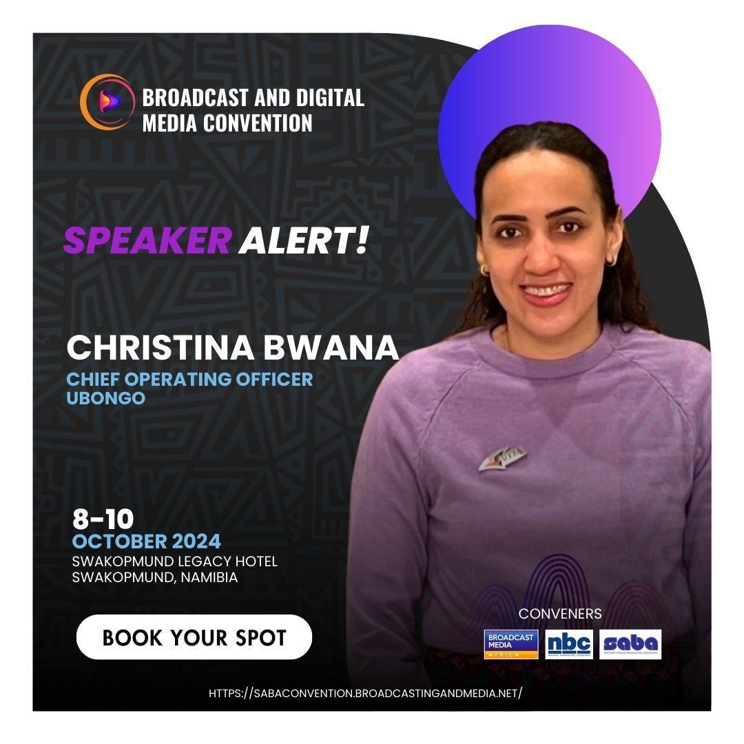 Our very own Christina Bwana will be speaking at the #BroadcastandDigitalMedia Convention 2024 in Swakopmund, Namibia, from October 8th to 10th.

Save Your Spot: …baconvention.broadcastingandmedia.net/events/8th-bro…

#ubongoimpact #buildingchange #edutainment #educationforall