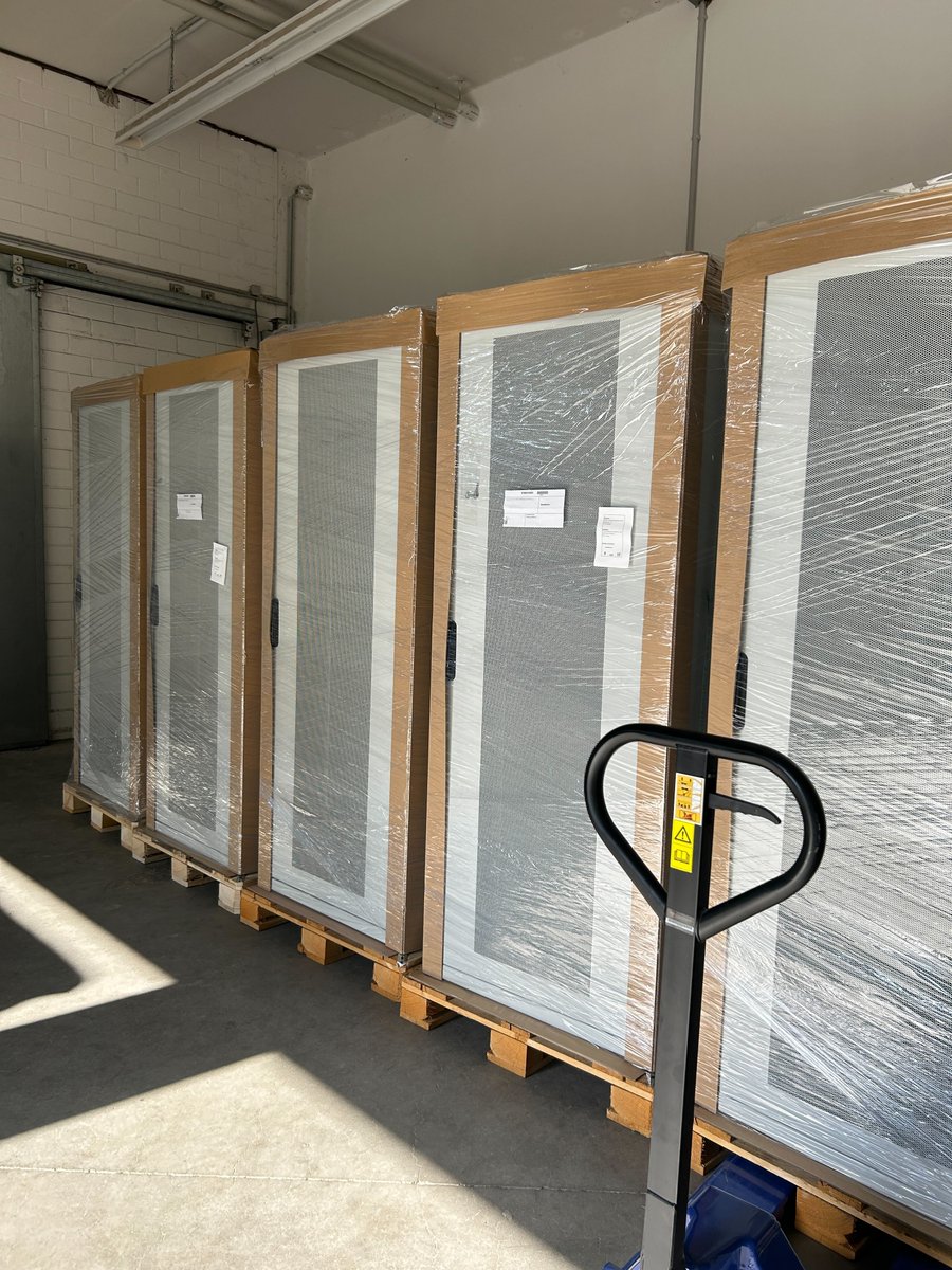 Yesterday we received another row of cabinets from German supplier Schaefer IT-Systems, capacity for another 1066 servers.

Need a colocation rack? Find out more on tornadodc.com/colocation/
