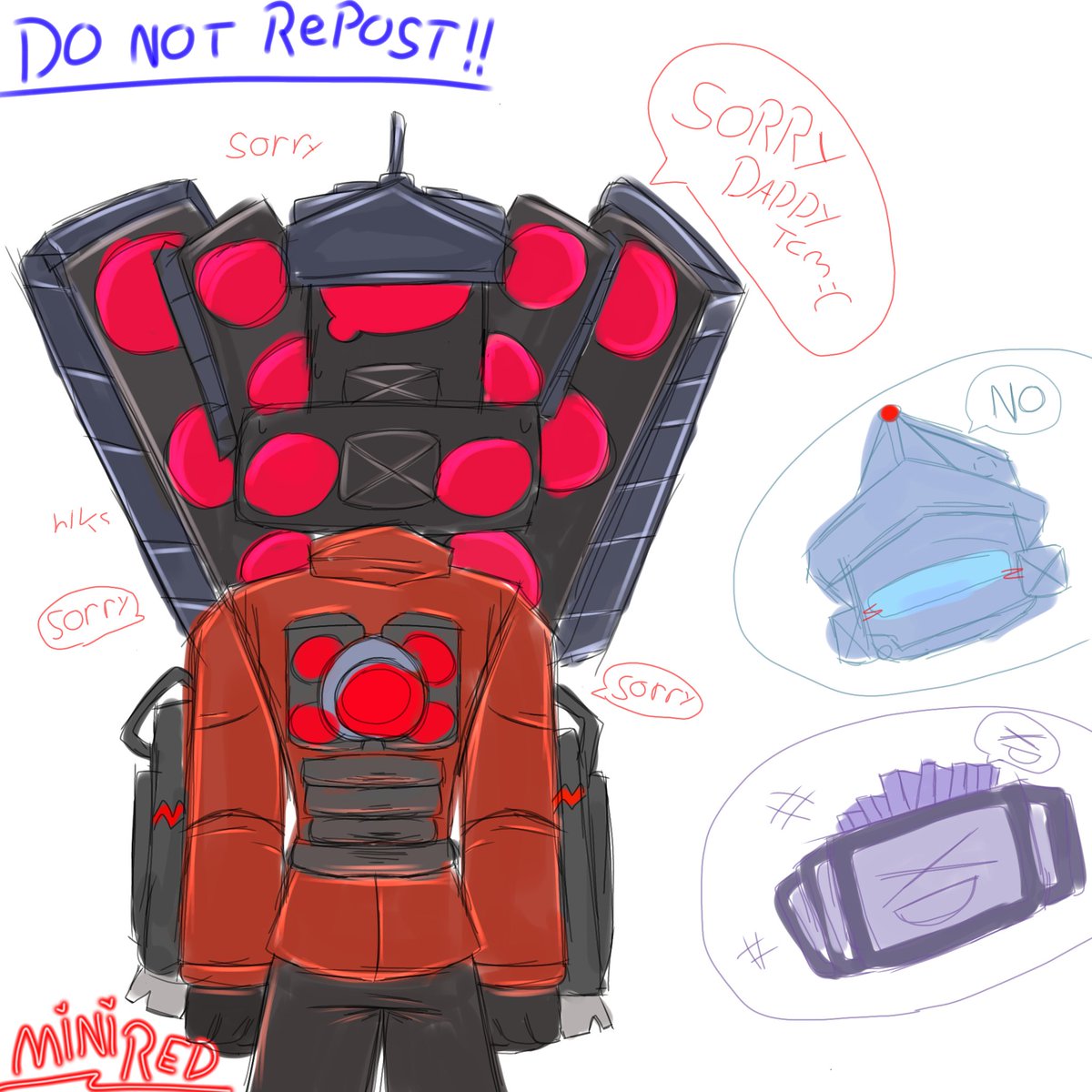 Mini_red222's tweet photo. Idk i'm bored #SkibidiToiletart #dafuqboom #fanmade #titanspeakerman #titantvman #titancameraman #idk #boref https://t.co/n2eiZNEN9w
