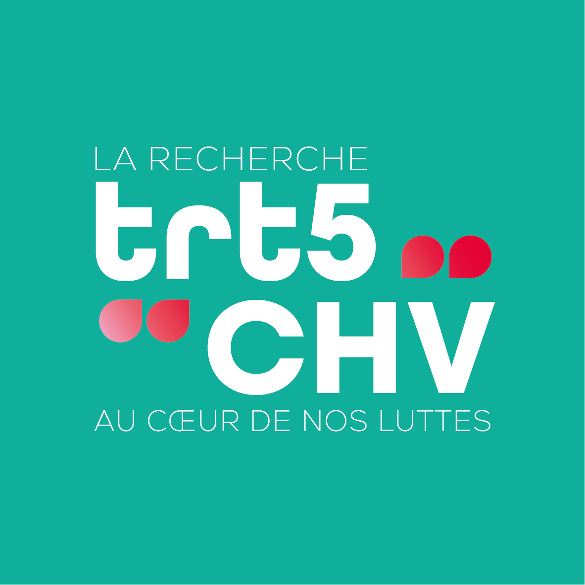 Le TRT-5 CHV fait peau neuve ! Avec notre nouveau logo symbolisant le dialogue et sa signature, nous réaffirmons notre combat pour faire valoir la voix des personnes concernées par le VIH, les hépatites et IST auprès des acteurs-trices de la recherche et du parcours du médicament