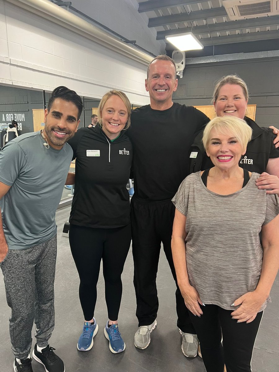 _ukactive's tweet photo. Thank you to @BBCMorningLive who joined us at @GLL_UKโs West Denton Leisure Centre with @DrRanj and our very own @gpwhyte to talk about rehab and prehab for National #FitnessDay. Gym member Deniseโs story was one of millions celebrating the lifelong benefits of physical activity! https://t.co/Vw5zTpsAOU