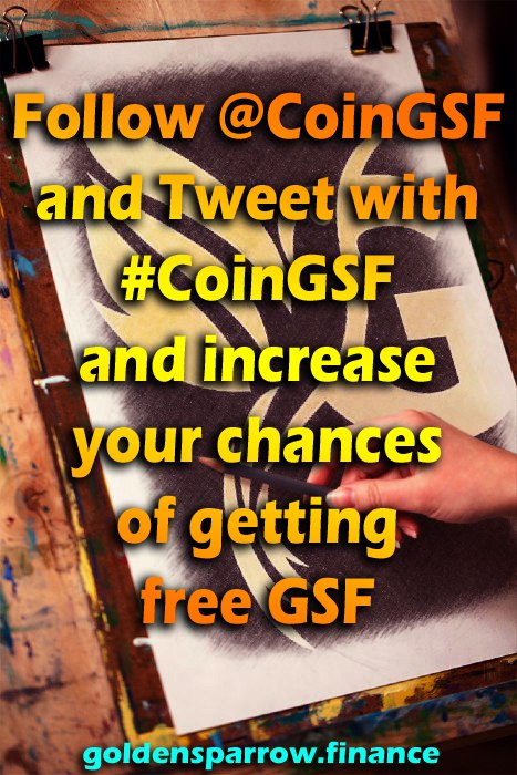 Golden Sparrow $GSF is the only token among thousands of #Cryptotokens that has true #burning , #BNB  rewards and #PassiveIncome  

and now you have a chance to win free #CoinGSF
