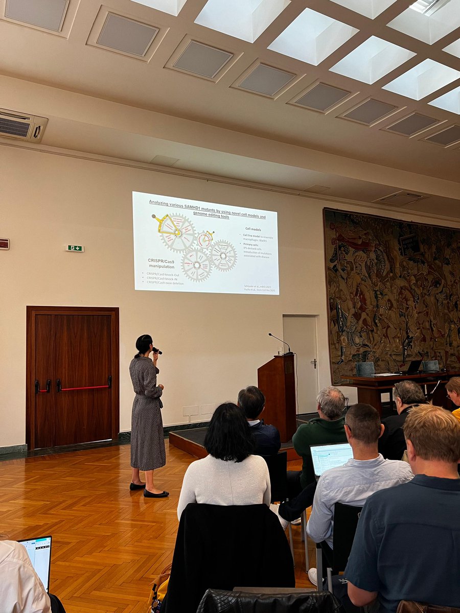 What a great exchange! HIV workshop XVI in Rome, Academia Belgica! Nina Fuchs, Domenico Rizzo and PhD student Lukas Wiench presenting their latest findings on PQBP1! Thanks to Nina for stepping in and presenting also about SAMHD1!!