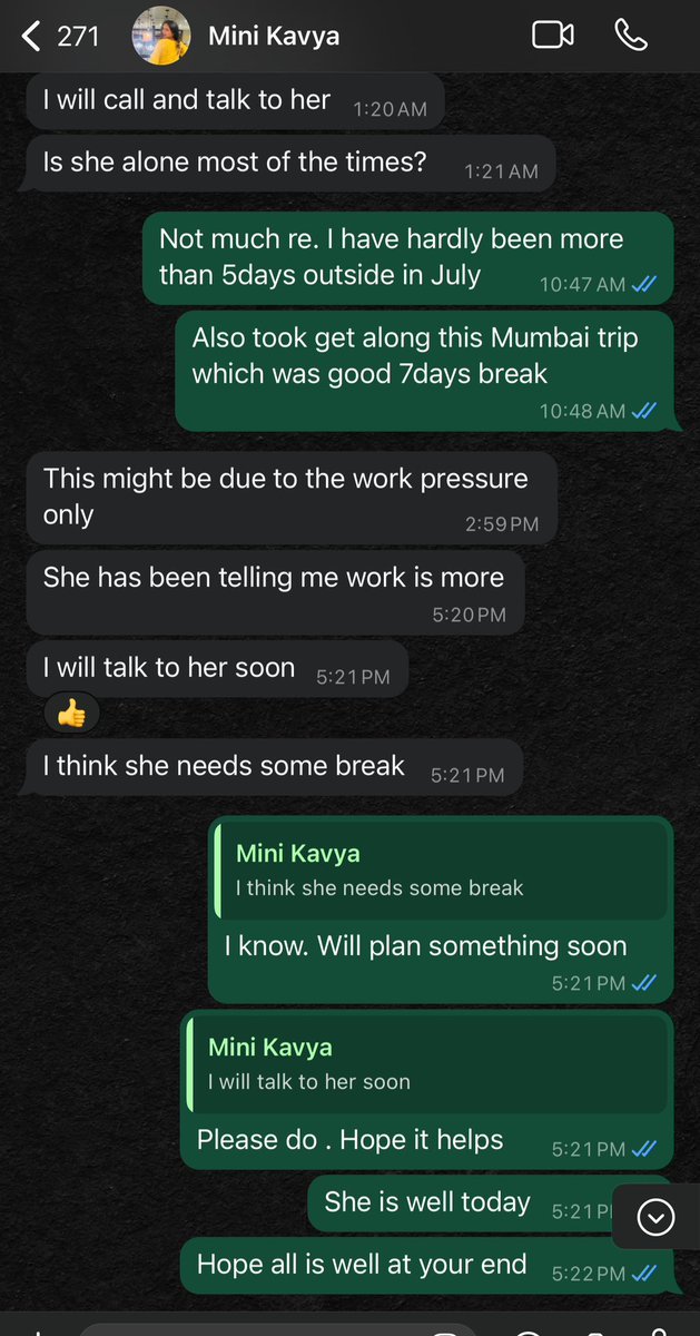 amsami1987's tweet photo. @kaay_rao This is from my recent chat with my Wifes Colleague working in the Big Four in Bangalore #EYIndia #RIPAnna #workstress https://t.co/tddFlPWO1I