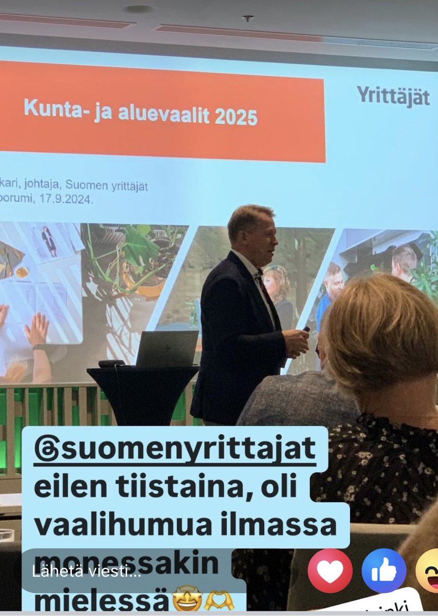 Yrittäjä, lähde ehdokkaaksi kunta- tai aluevaaleissa. Tarvitsemme Suomeen lisää markkinataloutta ja reilua kilpailua.⁦<a href="/suomenyrittajat/">Suomen Yrittäjät</a>⁩