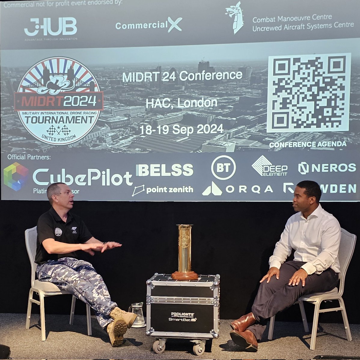 Keirin Joyce, GAICD, CPEng (@keirinjoyce) on Twitter photo An absolute pleasure to share the stage with <a href="/BritishArmy/">British Army 🇬🇧</a> LTCOL Karl Eze to discuss the evolution of #MIDRT_UK24 and where #DroneRacing tech is headed! An absolute pleasure to share the stage with <a href="/BritishArmy/">British Army 🇬🇧</a> LTCOL Karl Eze to discuss the evolution of #MIDRT_UK24 and where #DroneRacing tech is headed!