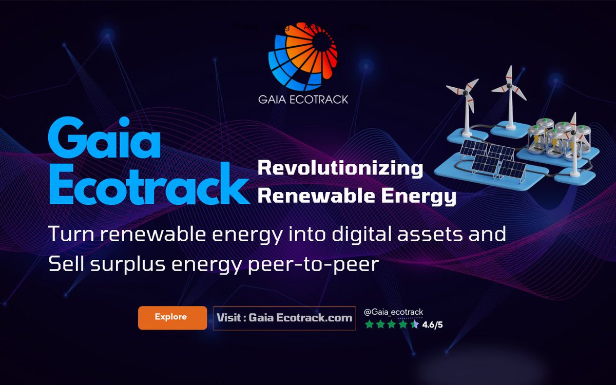 Blesilyns's tweet photo. Explore Clean Energy Revolution with #GaiaEcotrack
It not a rocket science! @Gaia_Ecotrack simplify clean energy tokenization with their cutting-edge features to 👇
🔹Turn renewable energy into digital assets
🔹Sell surplus energy peer-to-peer
🔹Transparent smart contracts on Vara Network and also
🔹Secured & traceable energy transactions
How GaiaEcotrack works:
▫️Generate clean energy (solar, wind, hydro)
▫️Tokenize each kilowatt-hour (kWh)
Trade energy on our decentralized exchange
I just think you should check it out 👇
https://t.co/DGJG1za2br
#RenewableEnergy #Oriele