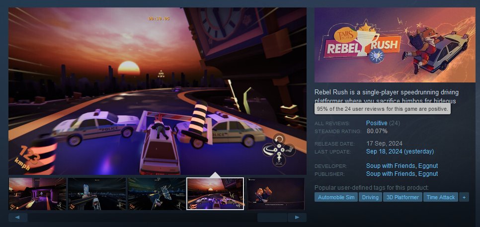 so happy to go as 95% positive!!!

can you please help us to get the number of reviews up to 50?

this will make steam recommend us more and help us make more games as the result!!

🙏💝