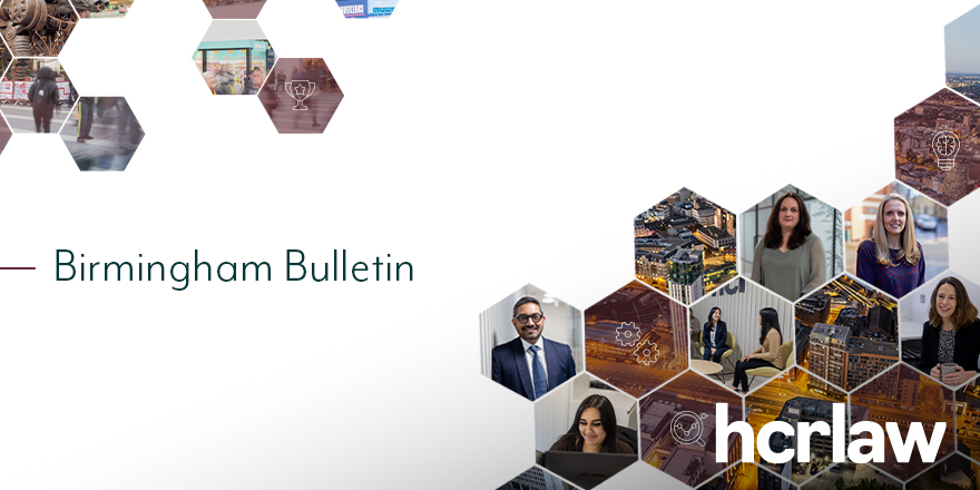 HCRlaw's tweet photo. The latest edition of our #Birmingham Bulletin is here!

In this edition, the team outline the new #EmploymentBill, review the #CleanEnergy initiative, share a day in the life of Solicitor, Foridha Yasmin &amp; recap a summer of sport.

Read it here: https://t.co/kaJjTExFck

#HCRBrum https://t.co/xQEAICOOmw