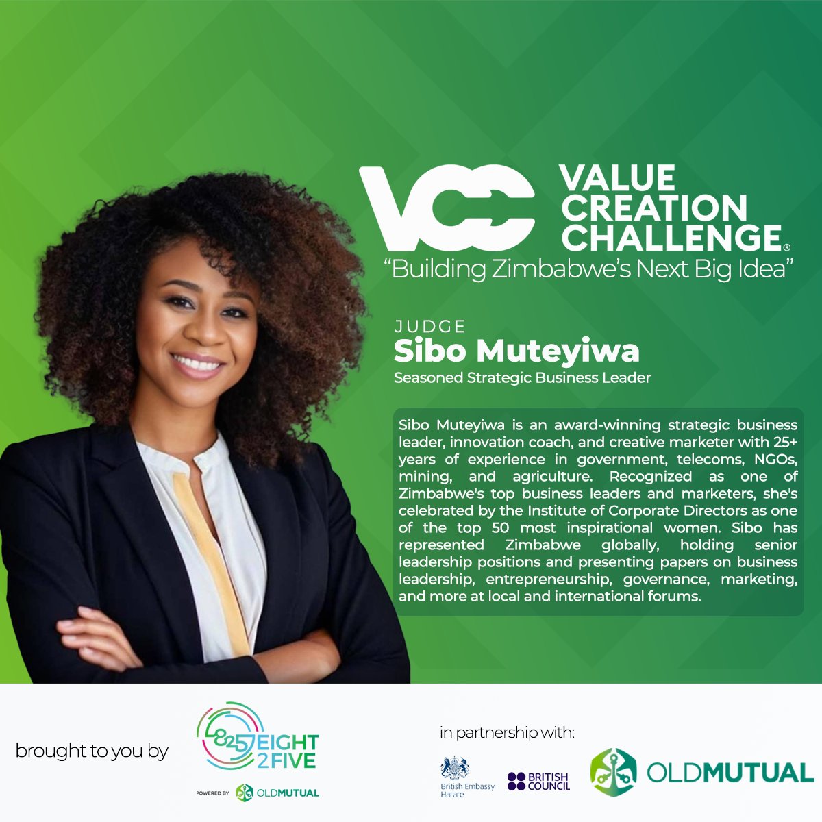 eight2fivehub's tweet photo. Meet one of our esteemed #VCC4 judges!
We're honoured to have Sibo Muteyiwa, a renowned business leader, innovation coach, and marketing expert, joining us as one of our judges for #VCC4's Final Pitch tomorrow!
Our Top 12 startups are ready to shine!
#VCC4 #FinalPitch #startup https://t.co/hdPoaW3f1N