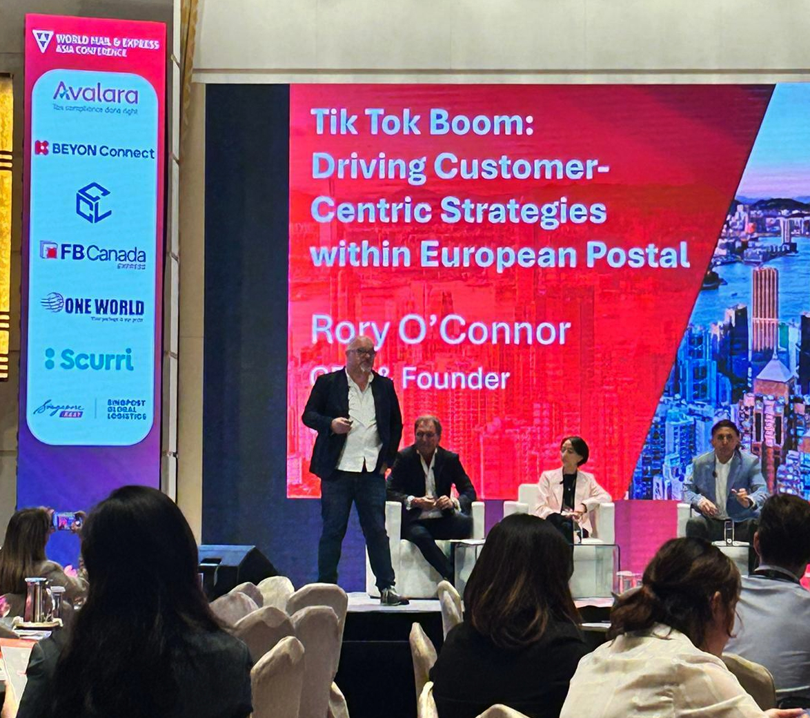 Our CEO and Founder <a href="/roryoconnor/">Rory</a> was delighted to take to the stage at WMX Asia in Hong Kong to share his presentation on the topic of driving customer-centric strategies within European Postal and the role Asian marketplaces play in that space. A great event all round! #wmxasia