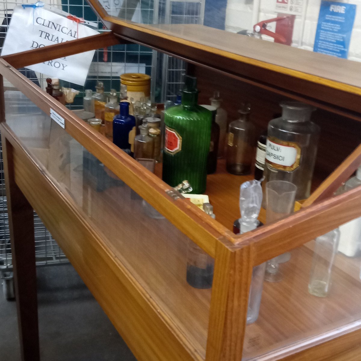 Here's a peek into one of our display cases as we prepare for our Open Day on 11th October at GH from 11am.
All staff <a href="/Leic_hospital/">Leicester's Hospitals</a> welcome - come and see some of UHL's collection for the first time in years!