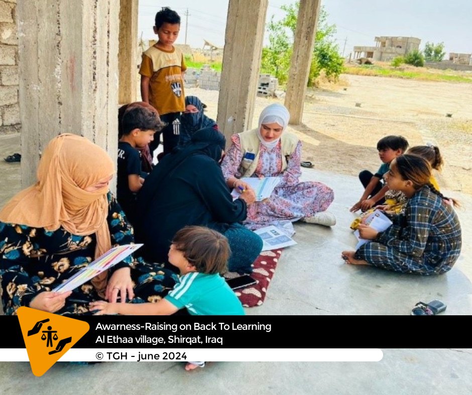 In Iraq, with the support of <a href="/eu_echo/">EU Civil Protection & Humanitarian Aid 🇪🇺</a>  and with TdH Italy, TGH is implementing a non-formal education &amp; child protection project. Since March 2024, TGH teams have been providing specialised services for children &amp; capacity building for teachers &amp; social workers.