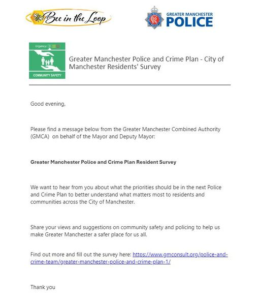 Please share your views and suggestions on community safety and policing , find out more and fill out the survey here: gmconsult.org/police-and-cri…