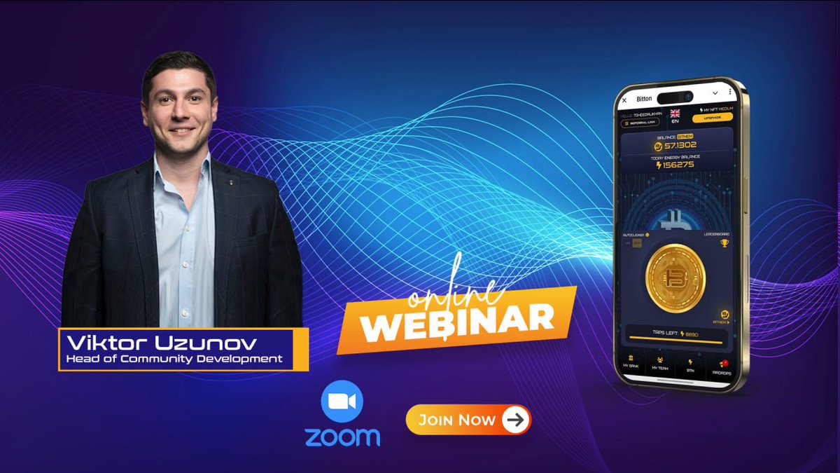 Exclusive webinar with Viktor! 🎙

Join Viktor today to talk about the work that has been done, news from the fields and of course the 10 000 $TON airdrop!

🗓 Date: 19 September (today)
⏰ Time: 7:00 PM Dubai Time
📍 Where: Zoom 
us06web.zoom.us/j/82788195136?…

This is your chance to