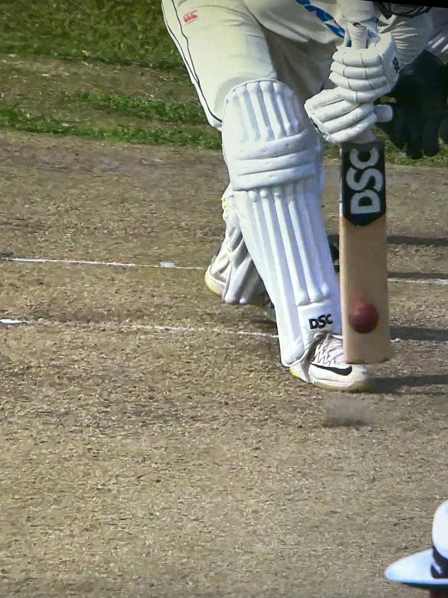 Given out LBW… but replays show it just misses everything but THE MIDDLE OF THE BAT!!

#SLvNZ