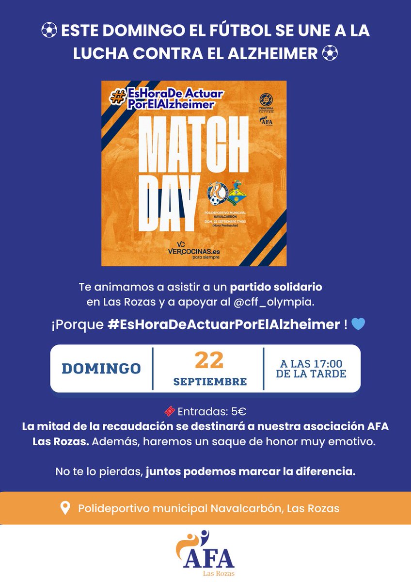 AFALASROZAS's tweet image. Os esperamos !!! @cff_olympia y a todos los amigos que quieran colaborar 🥅⚽