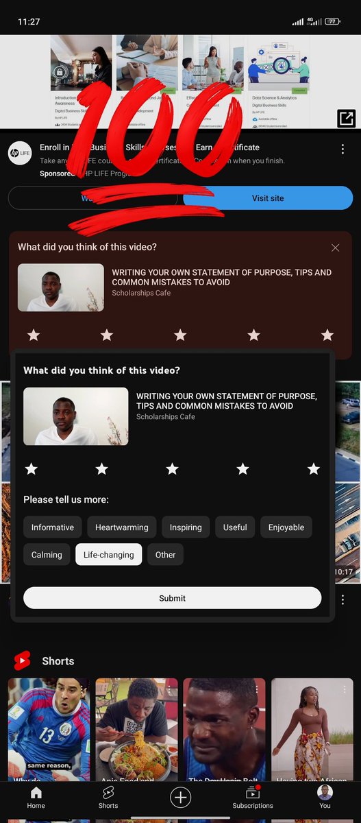 erioluwa_oladip's tweet image. I opened my @YouTube to consume something meaningful, @olumuyiwaayo see what I found Dr. Obviously, this video deserves a ⭐ ⭐ ⭐ ⭐ ⭐ rating 👏.
#YouTubeAlgorithm 🫡💯.