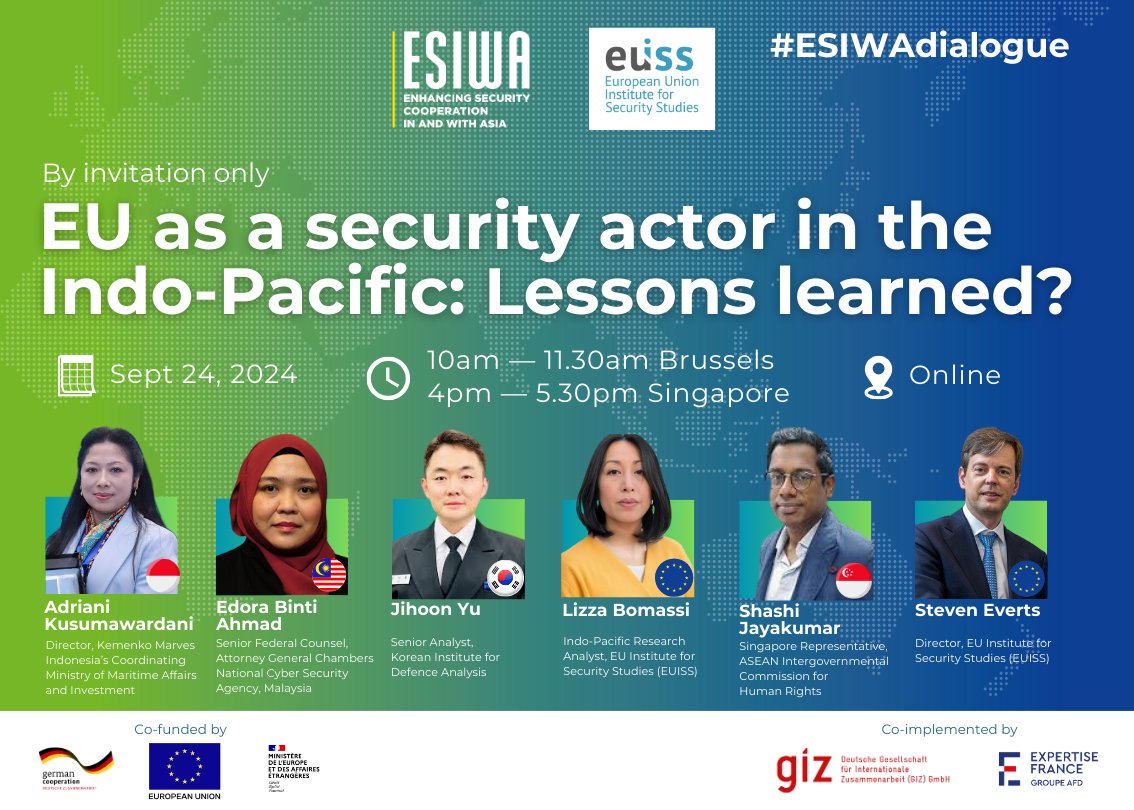 Webinar alert! In collaboration with <a href="/EU_ISS/">EU Institute for Security Studies</a>, the inaugural #ESIWAdialogue will analyse through critical feedback and case studies how our collaborative security and defence project has served its purpose in its 4 thematic areas.

Our panel features: 
🧵👇 (1/3)
