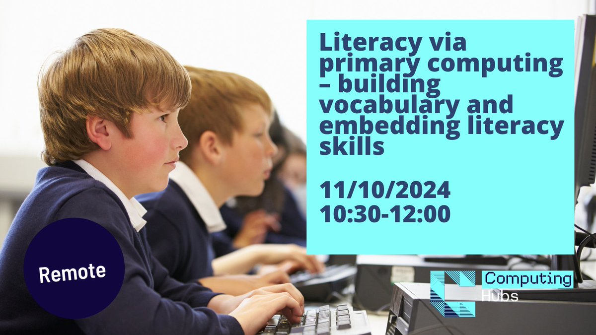 ComputingHubLEI's tweet image. A thoughtfully sequenced curriculum, can empower students to build their conceptual understanding and knowledge, preparing them for a tech-driven future. Create a learning environment where every student thrives in computing!
#Primary #ComputingCPD
Book: rb.gy/8vu8ln