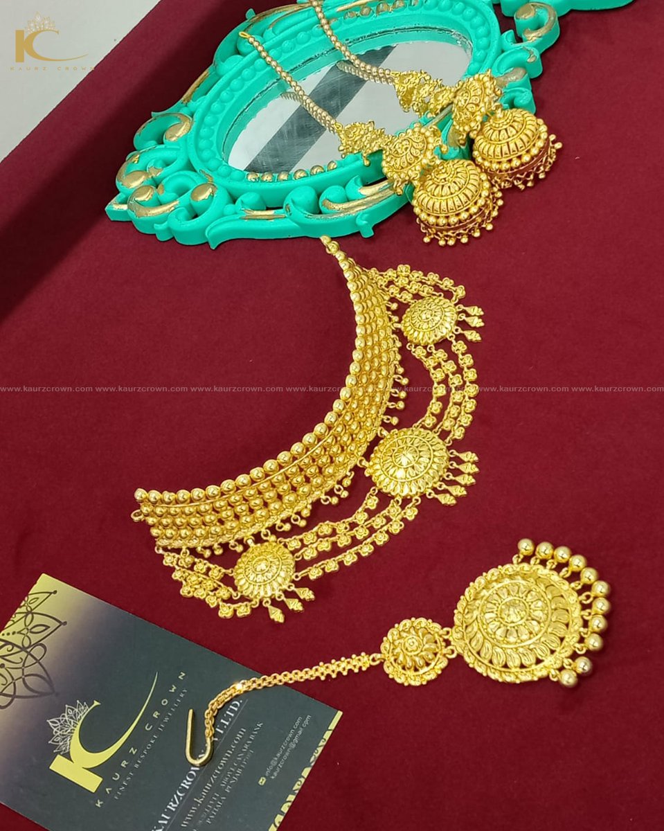 kaurzcrownjewel's tweet image. Pure Silver Gold Plated Choker Set
Designer: KAURZ CROWN
WhatsApp on +919888298050
#jewellery #earrings #chokerset #jumki #silverjewellery #tikka #viral