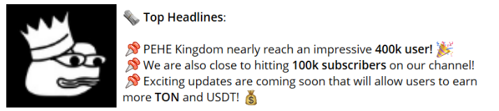 davidrdmchain's tweet photo. 18/ 16th. $PEHE around 400K users are currently playing. 

https://t.co/2vE44eyWmN

#telegramaccountagebasedairdrop #pehe #telegrammemecoins #memecoins https://t.co/HaxITdgk9q