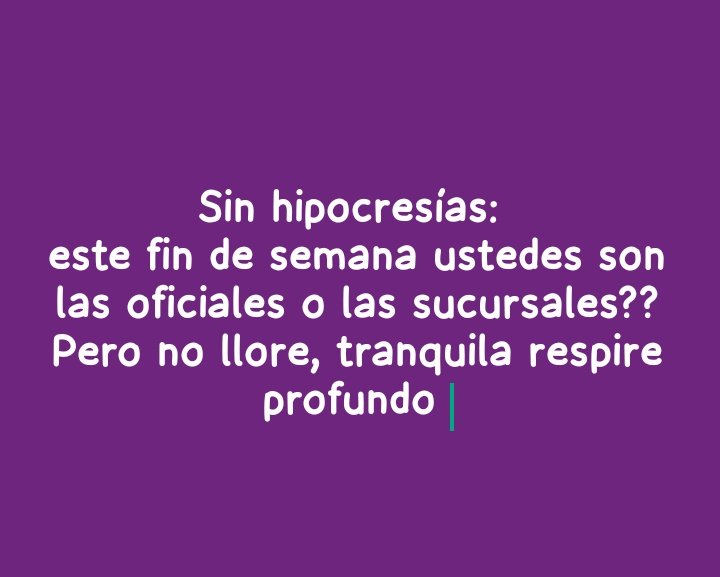 Sin hipocresías😎
