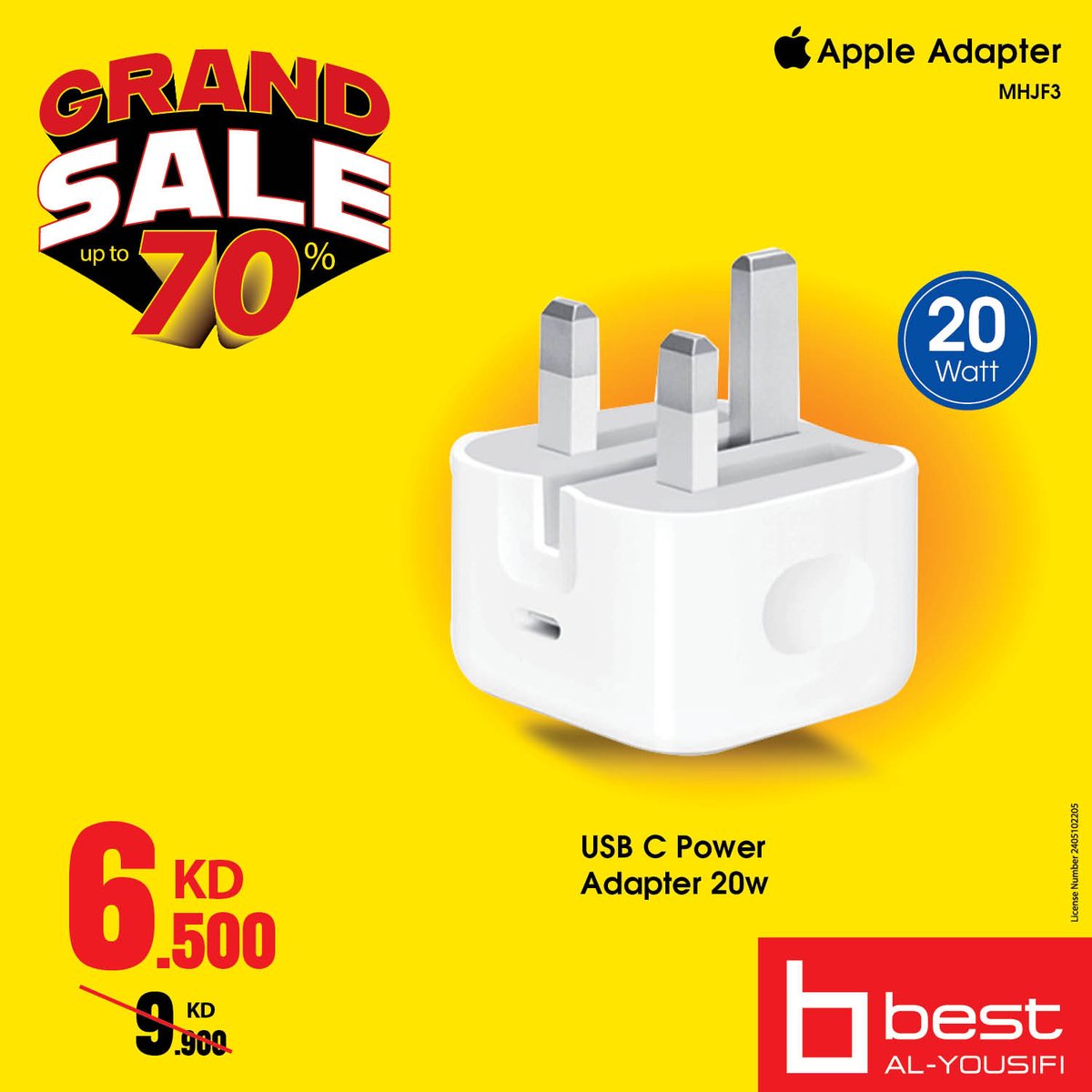 BestAlYousifi's tweet photo. احصل على شحن سريع وفعال في أي مكان مع محول الطاقة Apple 20W USB‑C، المتوفر الآن بسعر مخفض. مثالي للاستخدام في المنزل أو المكتب أو أثناء التنقل!
العروض متاحة من خلال الأونلاين والمعارض.
Order now: https://t.co/b0o8zQaz7K
#Bestalyousifi #Appleadapter #adapter #USBtypeC https://t.co/np1g2w86gV