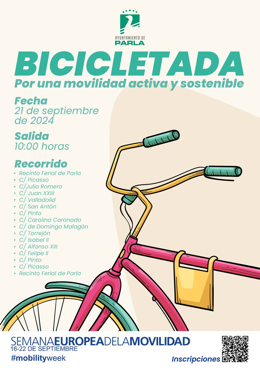 Juventud_Parla's tweet photo. 🎉 ¡Este finde Parla lo tiene todo!
🚴♂️ Gymkana 19/9 | Bicicletada 21/9
🎸 #Rockcapacidad 20-22/9
🎉 Día de Extremadura 21-22/9
🔧 Taller de Soldadura Retroparla 21/9
➕ Y mucho más!
¡No te lo pierdas!
https://t.co/aPGomuClDN
#ParlaActiva #JuventudParla #findeenparla https://t.co/pttk6oR5kc