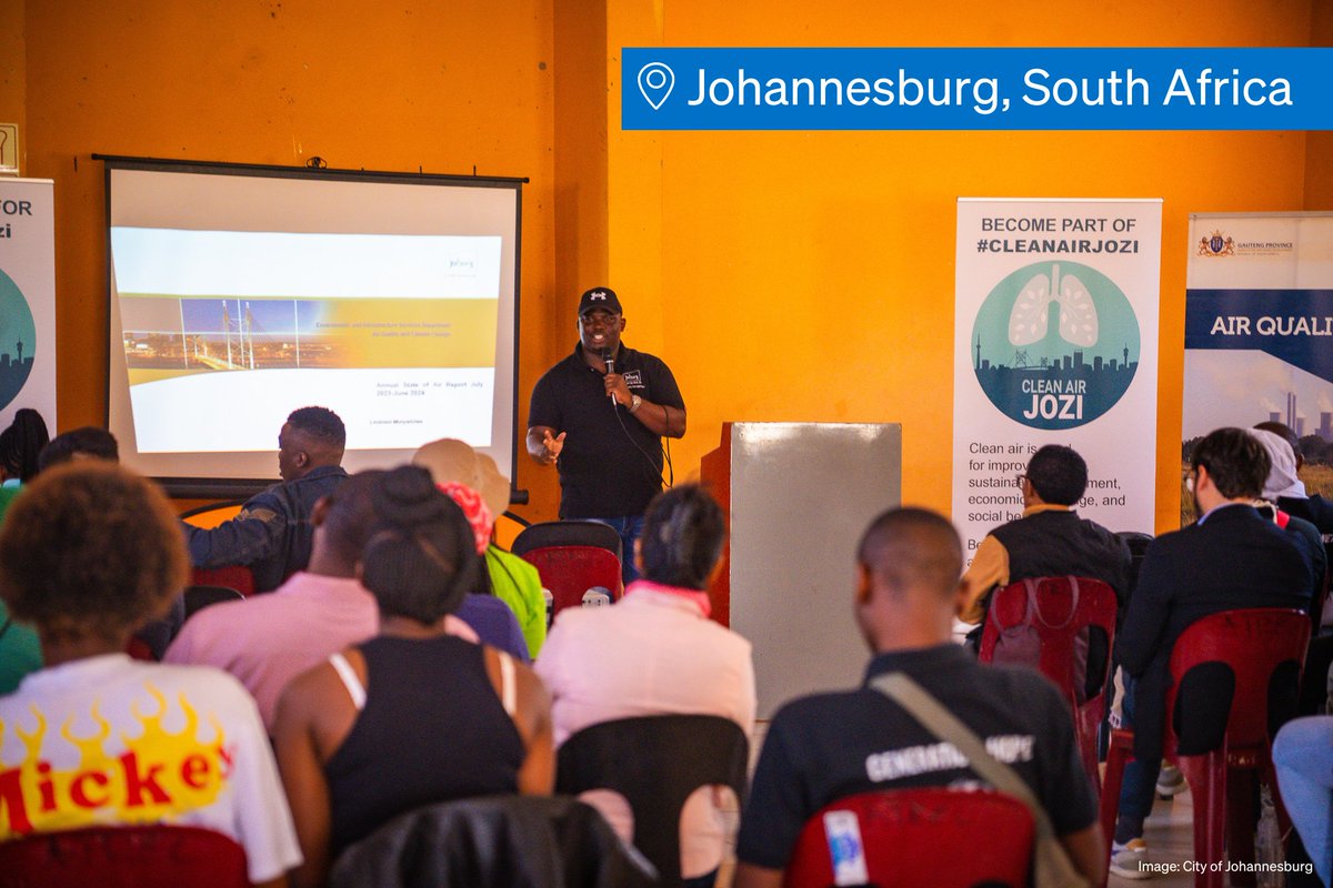 BreatheCities's tweet image. In South Africa, we launched #BreatheJohannesburg as part of @CityofJoburgZA's #CleanAirWeek, which included community workshops and tree-planting and discussions with learners at a local school.

Learn more 👉 bit.ly/3XLOZq7 #CleanAirJozi