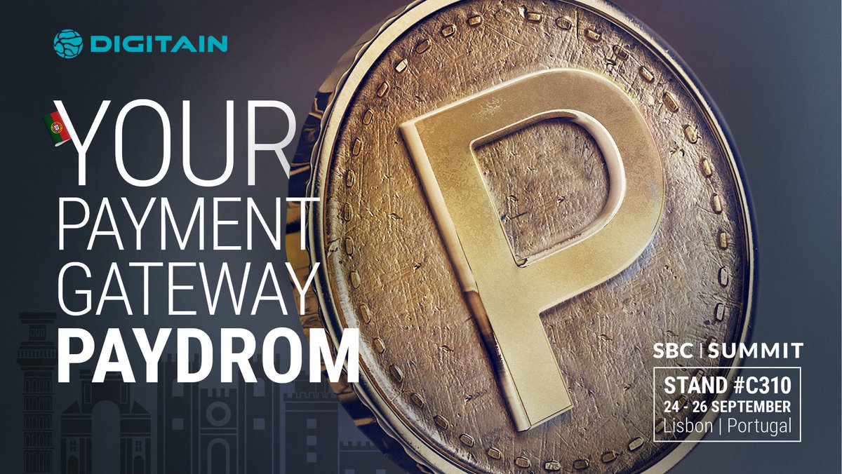 Digitain's tweet photo. Discover "Your Payment Gateway" at #SBCSummitLisbon!🪙 

Experience the power of seamless transactions with #Paydrom, your gateway to reliable and successful payments. With 60+ international payment providers, 600+ payment options, and coverage in 30+ countries, Paydrom ensures a smooth and secure payment experience for your players.⚡️

Join us at Stand C310 to explore how Paydrom can redefine payments for your business. See you at SBC Summit Lisbon!👉https://t.co/9PuTJQI3N0
