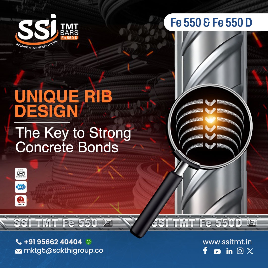 ssitmtbar's tweet photo. Elevate your construction with SSI TMT's UNIQUE RIB DESIGN! 📷📷 Engineered for superior bonding and lasting durability with reliable structures. 📷📷 Build with SSI TMT! 📷

#SSI #SSITMT #UniqueRibDesign #ConcreteStrength #ConstructionInnovation #BuildingDurability https://t.co/8fWPDpASqd