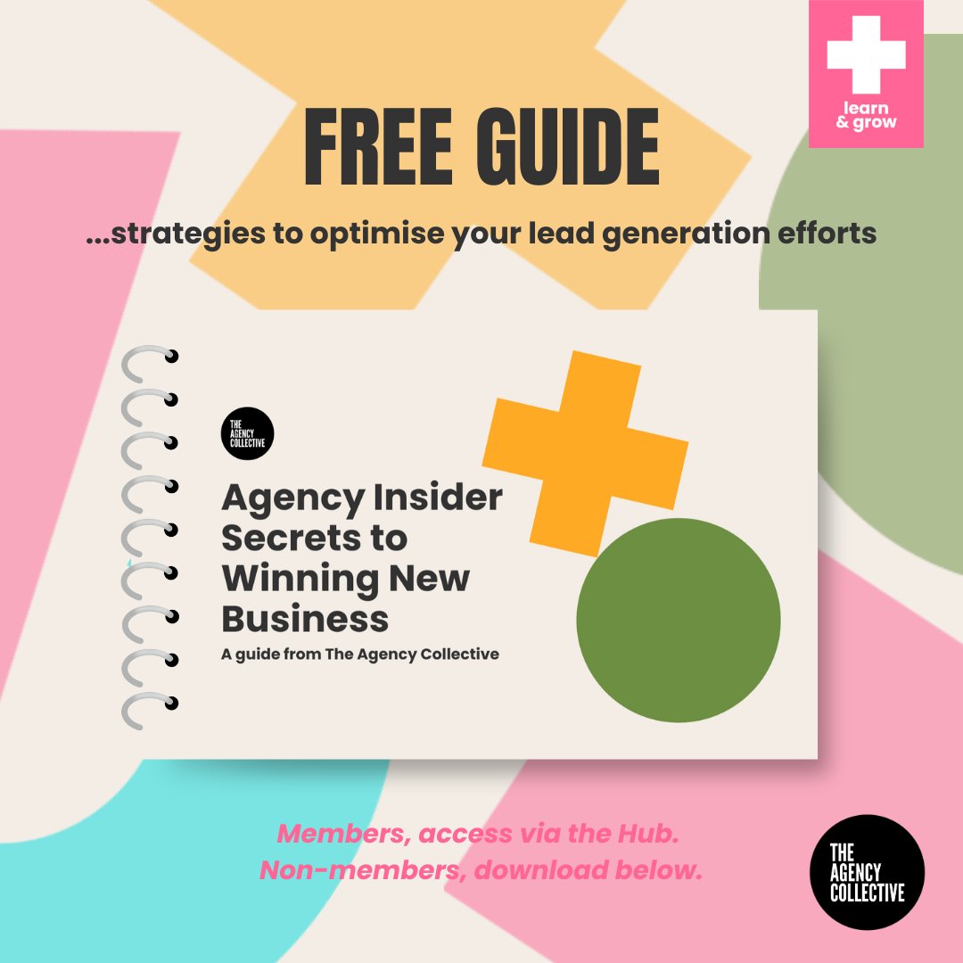 40% of agencies say that New Business is their biggest challenge*. Our free guide to new business is packed with advice to help agencies maximise their leads &amp; close rates. 

Download: hubs.la/Q02Qf3Sr0
Members, you can access the guide via the Hub.

*BenchPress report '24