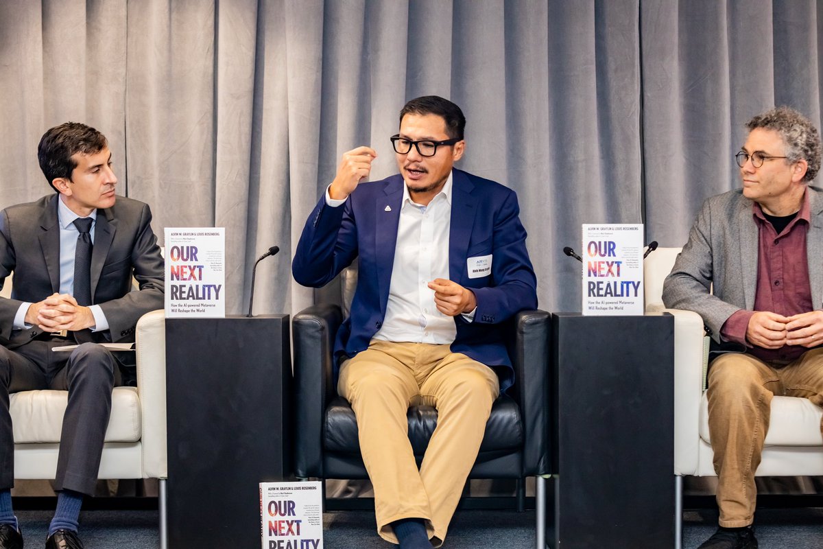 AGraylin's tweet photo. It was a pleasure to connect with the #XR community and policy makers last week in #DC at the #ARVRPolicyConference.
Hereโs the recording of my joint session with @LouisBRosenberg and @castrotech. ๐
https://t.co/n5R90er8m7
Congrats @XRAssociation and @ITIFdc on a great event.
@thejoshbankston @HachetteBooks @JMBusiness_