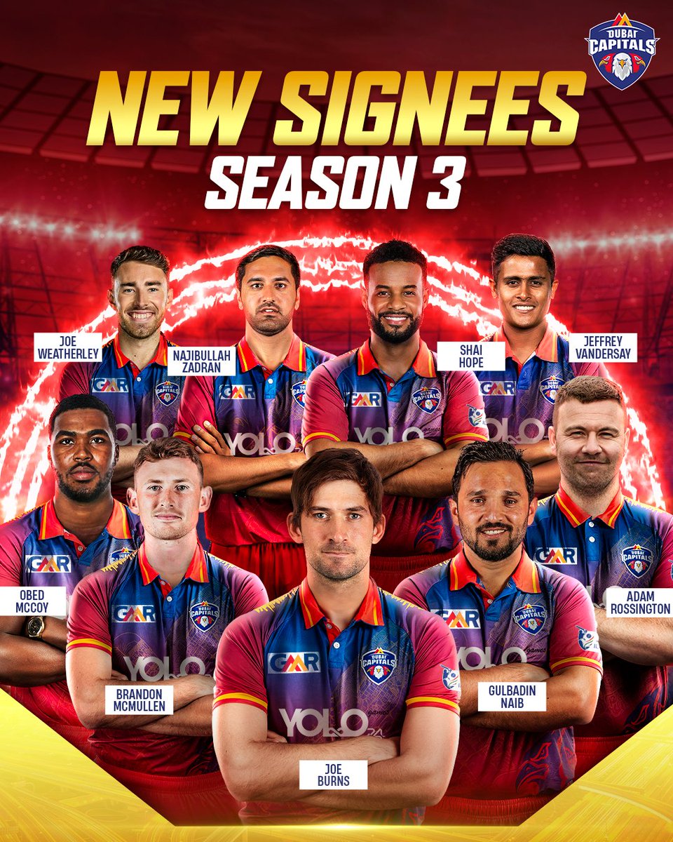 The Dubai Capitals roster just got a major boost 🔥😍

Presenting a few more additions to our ⭐-studded squad 👊💥

#SoarHighDubai #WeAreCapitals #DPWorldILT20