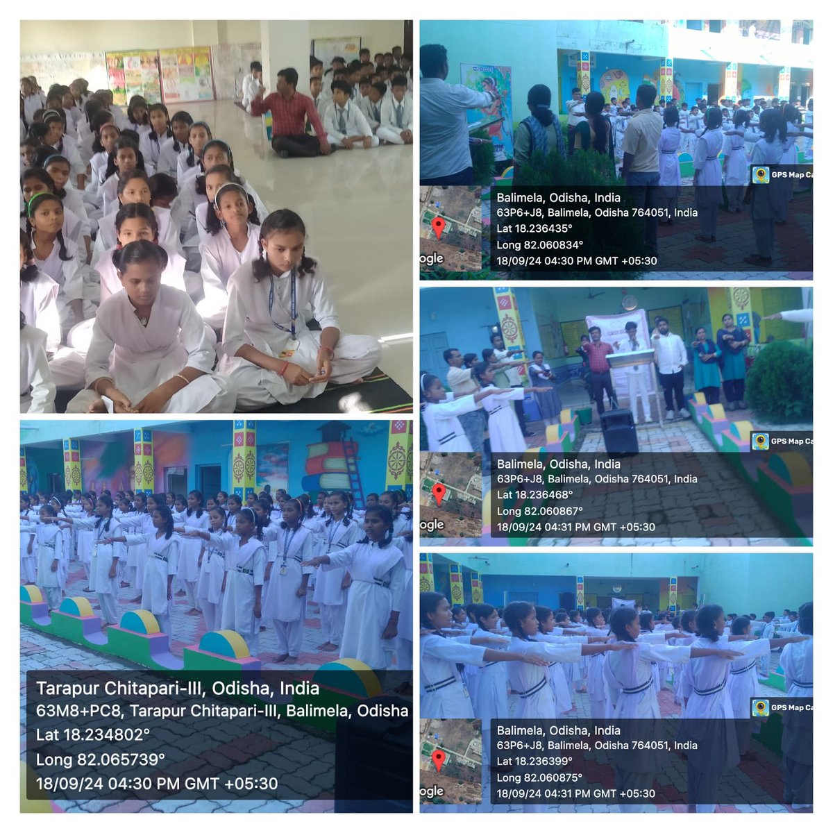 Creating awareness  among school students on "Swachhata Hi Seva"  and also  took  pledge in kalinga model school ,balimela and also organise Human Chain.