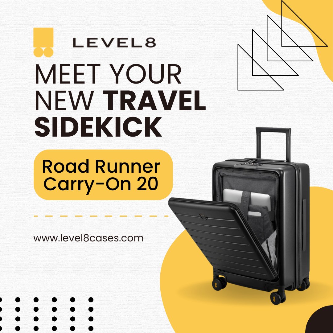 Level8Group's tweet image. ✈️👜 Meet your new travel sidekick—the Road Runner Carry-On 20 by LEVEL8! 🌟 Lightweight, durable, and designed to fit perfectly in overhead bins, this carry-on makes every journey effortless.
level8cases.com/products/copy-…
#LEVEL8 #TravelSmart #CarryOnEssentials 🛫🌍