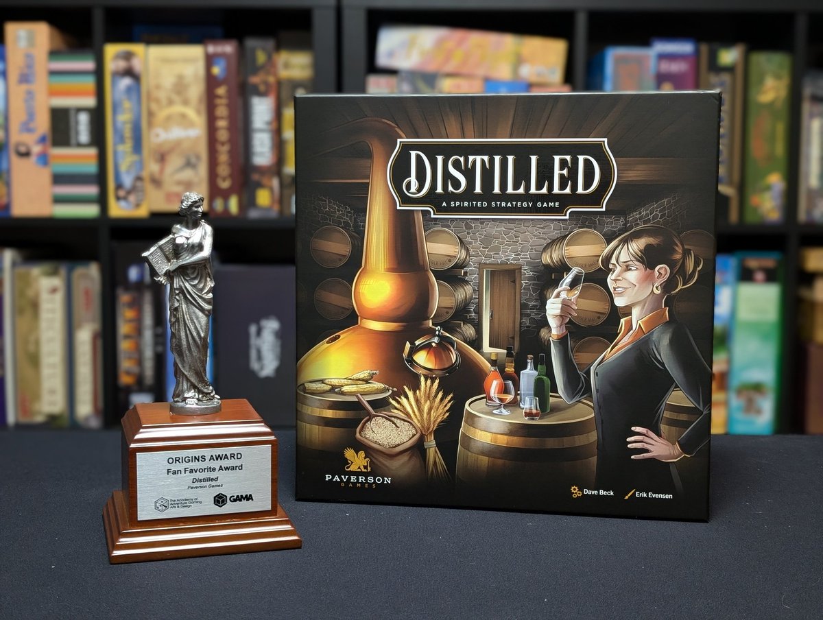 Paverson Games (@paverson) on Twitter photo So thankful to the fans for voting for us at <a href="/originsgames/">Origins Game Fair</a> and special thanks to <a href="/TheGAMAOnline/">The Game Manufacturers Association (GAMA)</a> for making this #award possible! We couldn't have gotten here without our fans and maybe also a few drams ;) 🥃🙏🏆
#whiskey #whisky #bourbon #distillery #boardgaming #boardgames #bgg So thankful to the fans for voting for us at <a href="/originsgames/">Origins Game Fair</a> and special thanks to <a href="/TheGAMAOnline/">The Game Manufacturers Association (GAMA)</a> for making this #award possible! We couldn't have gotten here without our fans and maybe also a few drams ;) 🥃🙏🏆
#whiskey #whisky #bourbon #distillery #boardgaming #boardgames #bgg