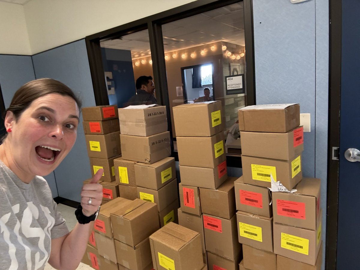 It’s a big day <a href="/BCE_BlueJays/">BrushyCreekElementary</a> - our Kinder and 1st grade Amplify materials have finally arrived!!!