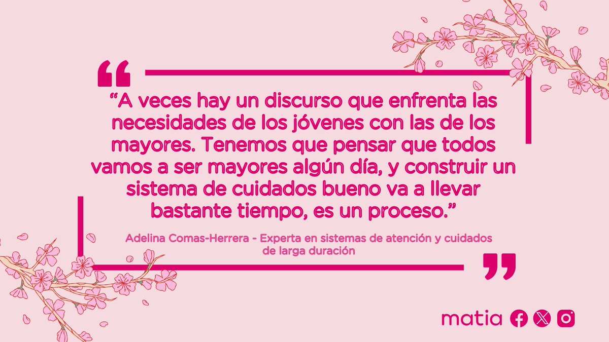 MatiaFundazioa's tweet photo. #EntrevistasDestacadas📰 |
Viviendas con apoyos, como las de #Lugaritz, son la mejor opción para conservar una calidad de vida en la #vejez. Así lo señala @AdelinaCoHe, directora de @GlobalObLTC y una de las mayores expertas en sistemas de atención.
https://t.co/cElNYAr9eJ https://t.co/0JUC5gIRa3