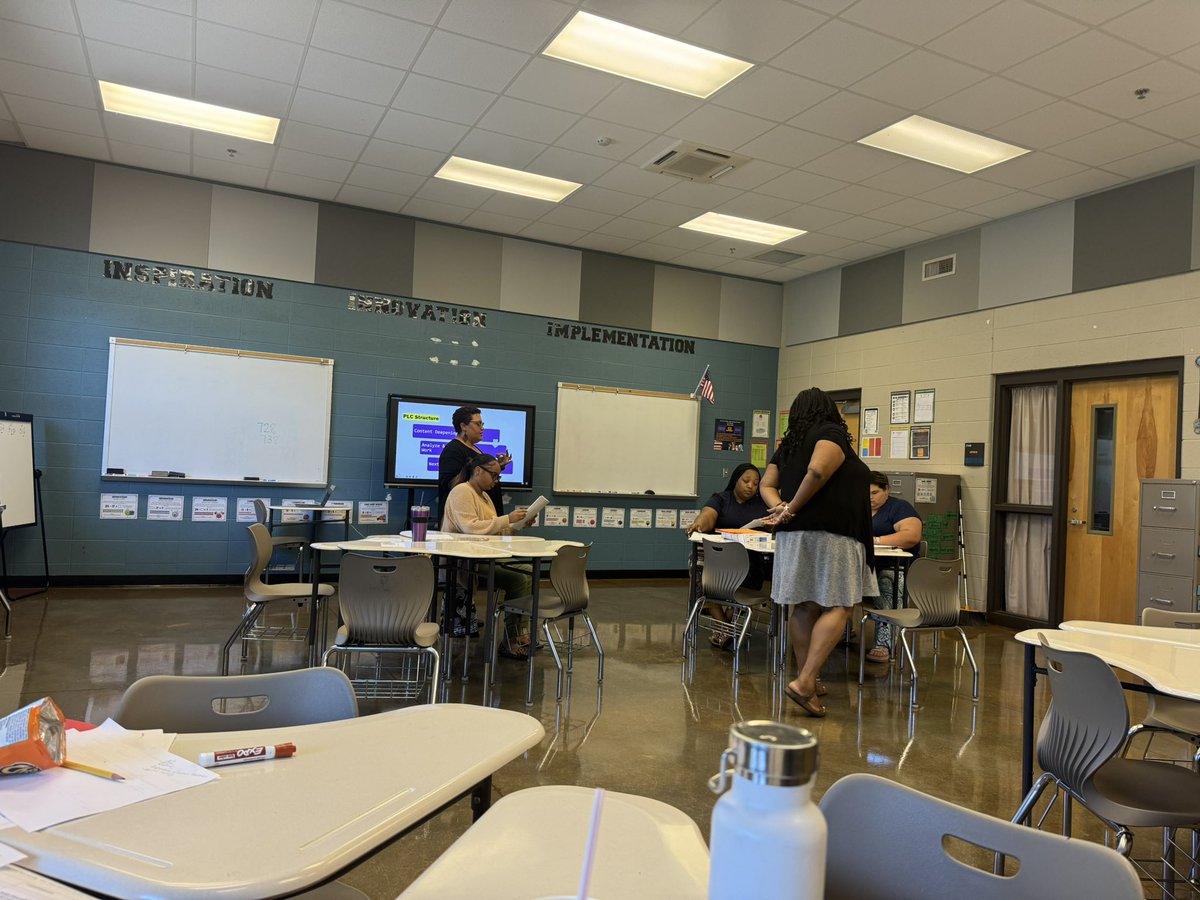 Oxmoor Valley teachers and math coach had a math nificent time in their PLC as they analyzed and sorted work to discuss next instructional steps. <a href="/AMSTIUAB/">AMSTI-UAB</a> <a href="/AMSTI4all/">AMSTI</a>