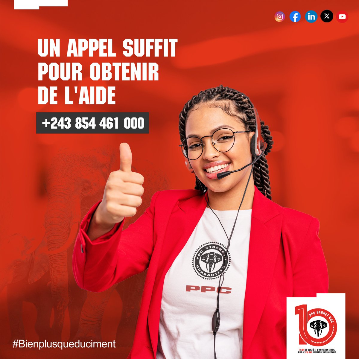 PpcProduits's tweet photo. Vous avez une question ? des préoccupations ? Appelez-nous au +243 854 461 000
#Bienplusqueduciment #serviceclient #24h #PpcRDC #surecast #surecem https://t.co/OwYaIs6W1d