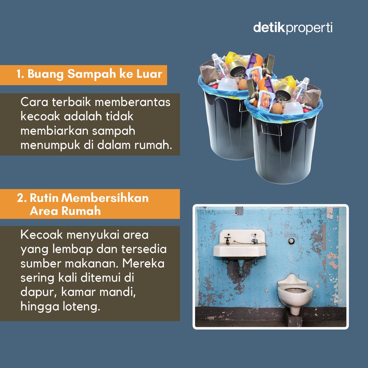 detik_properti's tweet photo. Kecoak termasuk hama yang kerap datang dan bersarang di area rumah. Keberadaannya cukup membuat jengkel penghuni rumah l
Dilansir The Spruce dan Homes and Gardens, berikut cara mudah membasmi kecoak di rumah yang ada pada visual berikut!
#detikproperti #Hama #kecoak https://t.co/0mpQEHL2pk