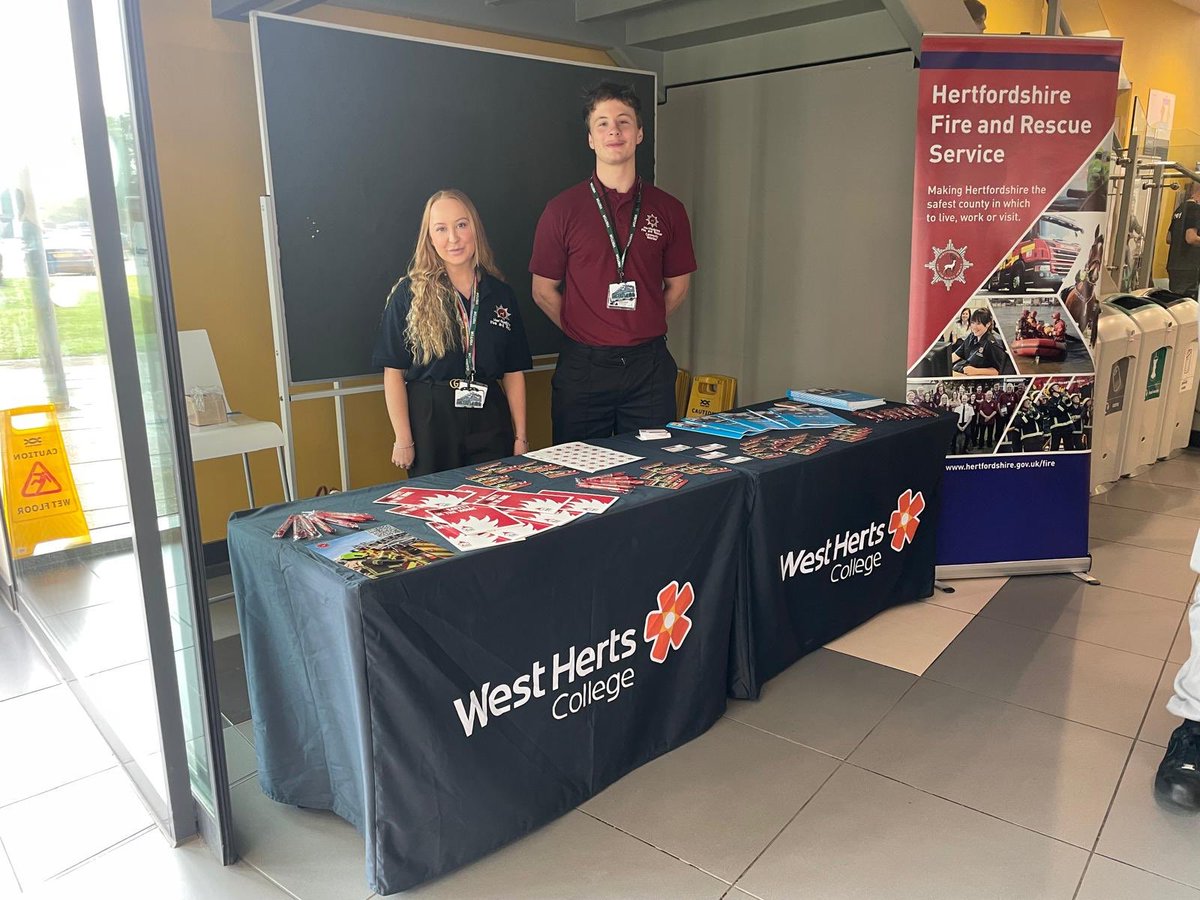 Come and join <a href="/HFRS/">Herts Fire & Rescue</a> at <a href="/whertscollege/">West Herts College</a> (Watford campus), find out about the amazing opportunities available in volunteering for the service or what it takes to be part of the awesome team that make up HFRS 🚒