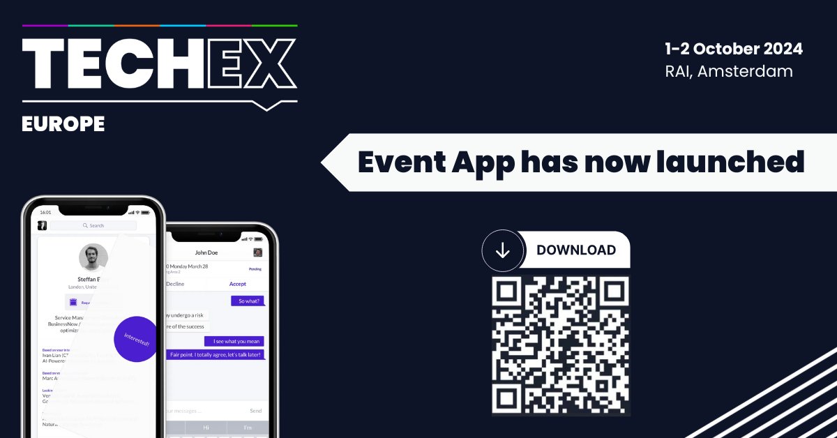 TechEx_Event's tweet image. Our Event App is now available for download on Google Play or the App store. The app will provide free pass holders a view of the agenda for the 2 days, a list of our sponsors and exhibitors, and a digital floorplan.

Register today: techexevent.com/europe/

#TechExEurope