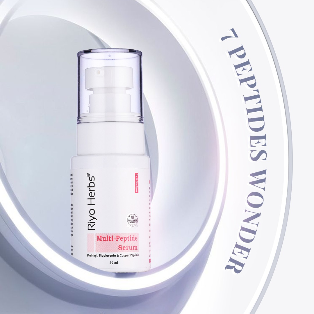 Riyoherbsindia's tweet image. Unlock the secret to radiant skin with our MULTI-PEPTIDE FACE SERUM! This potent elixir tackles wrinkles, enhances texture, and boosts hydration with a powerful blend of peptides, including Copper Peptide. 

#Riyoherbs #PeptidePower  #WrinkleReducer #HydrationBoost