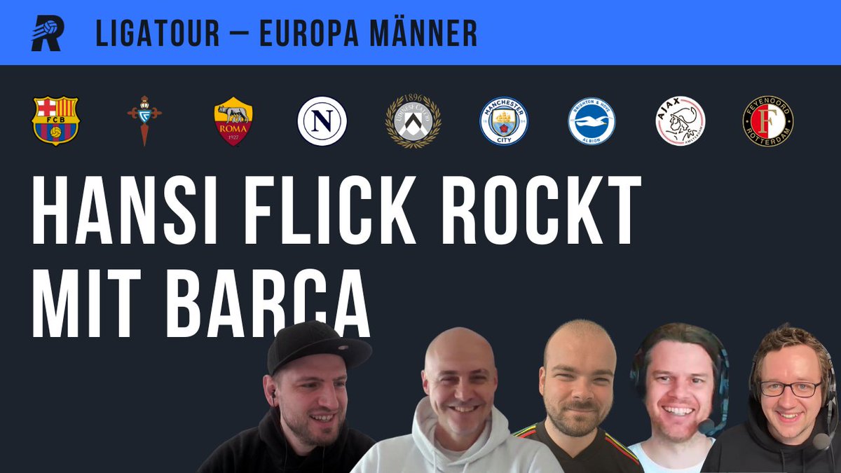 Rasenfunk (@rasenfunk) on Twitter photo Die Roma entlässt de Rossi, ein Gewerkschaftsboss sabotiert Ajax, Flick brilliert mit Barca und City kämpft gegen die Welt. Unsere Ligatour in der Europa-Version ist zurück! rasenfunk.de/ligatour/137
<a href="/ulihebel/">Uli Hebel</a>
<a href="/rosengartler/">Fabian Pakulat</a>
<a href="/nazissindkacke/">Daniel Zander</a>
<a href="/oranjefussball/">oranjefussball 🇳🇱</a> Die Roma entlässt de Rossi, ein Gewerkschaftsboss sabotiert Ajax, Flick brilliert mit Barca und City kämpft gegen die Welt. Unsere Ligatour in der Europa-Version ist zurück! rasenfunk.de/ligatour/137
<a href="/ulihebel/">Uli Hebel</a>
<a href="/rosengartler/">Fabian Pakulat</a>
<a href="/nazissindkacke/">Daniel Zander</a>
<a href="/oranjefussball/">oranjefussball 🇳🇱</a>