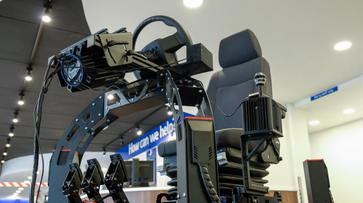 NovatechB2B's tweet photo. Built with Fanatec Clubsport V3 pedals and brake performance kit, as well as a custom 3d-printed siren control, our latest simulator will be used by Babcock to train Blue Light Services drivers 🚨

Check it out! 👀

#Babcock #Simulator #Fantec #BlueLightServices #Training https://t.co/Cb4Qgp178p