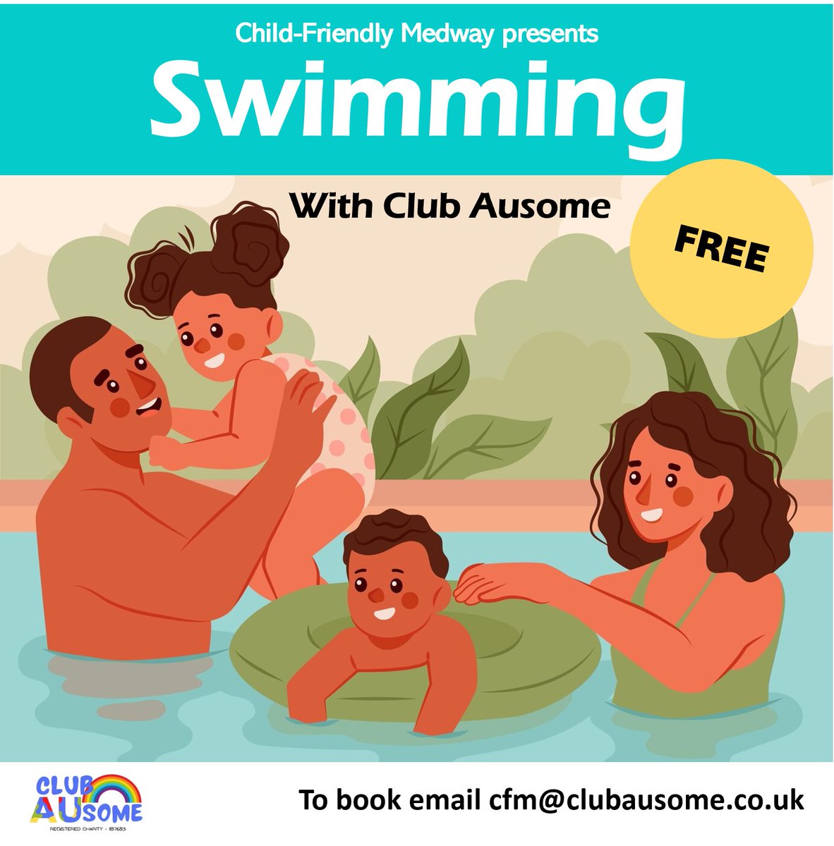child_medway's tweet photo. In partnership with Club AUsome, we are delivering free swimming to children and young people with SEND 🏊‍♂️

This is taking place on Saturday 21st of September 📅

If you are interested, please contact Club Ausome 👈

#FreeSwimming #ClubAUsome https://t.co/gKmVLGcBWB